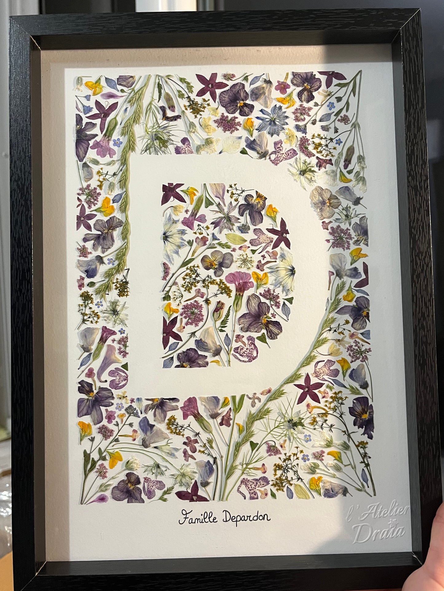 Herbier lettre personnalisé