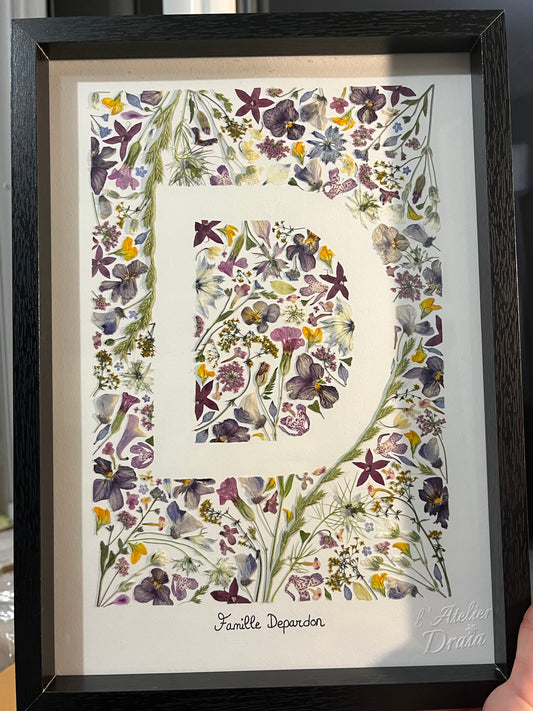 Herbier lettre personnalisé