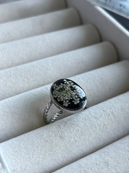 Bague ajustable monture épis - 2 coloris