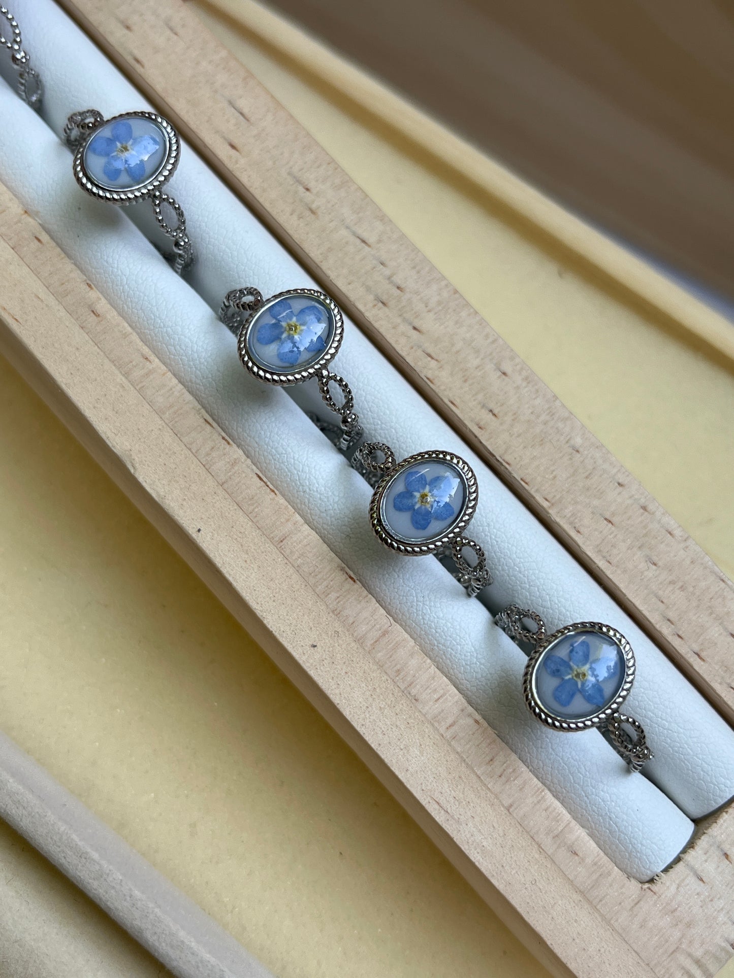Bague ajustable myosotis