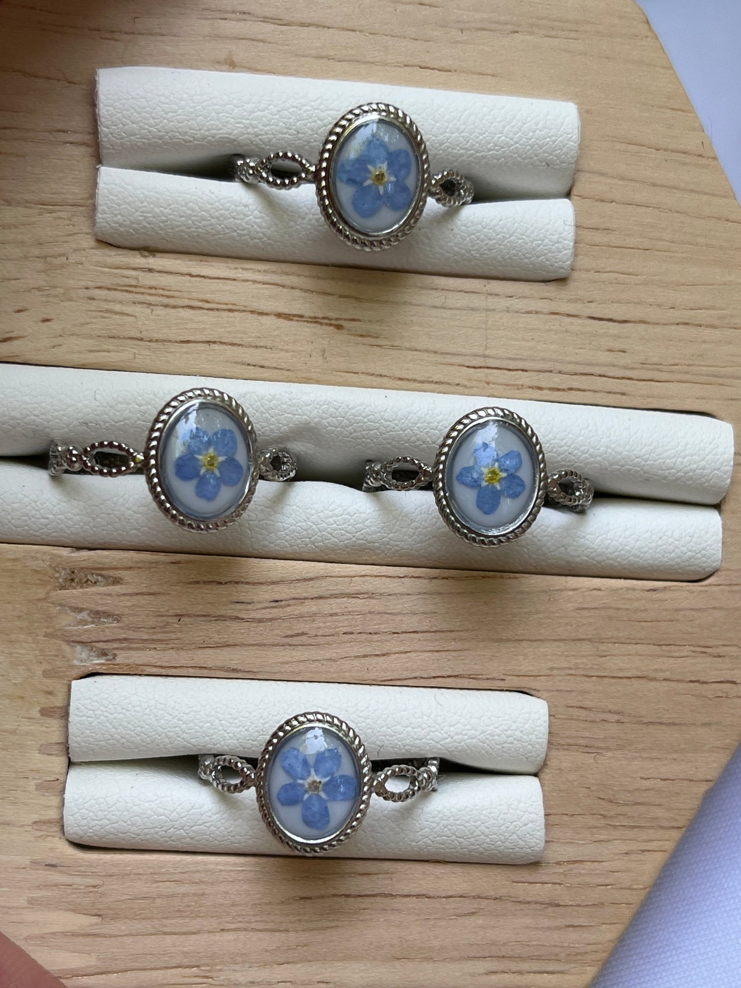 Bague ajustable myosotis