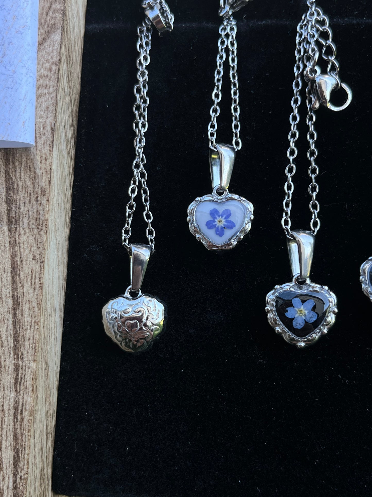 Collier coeur bombé - argenté