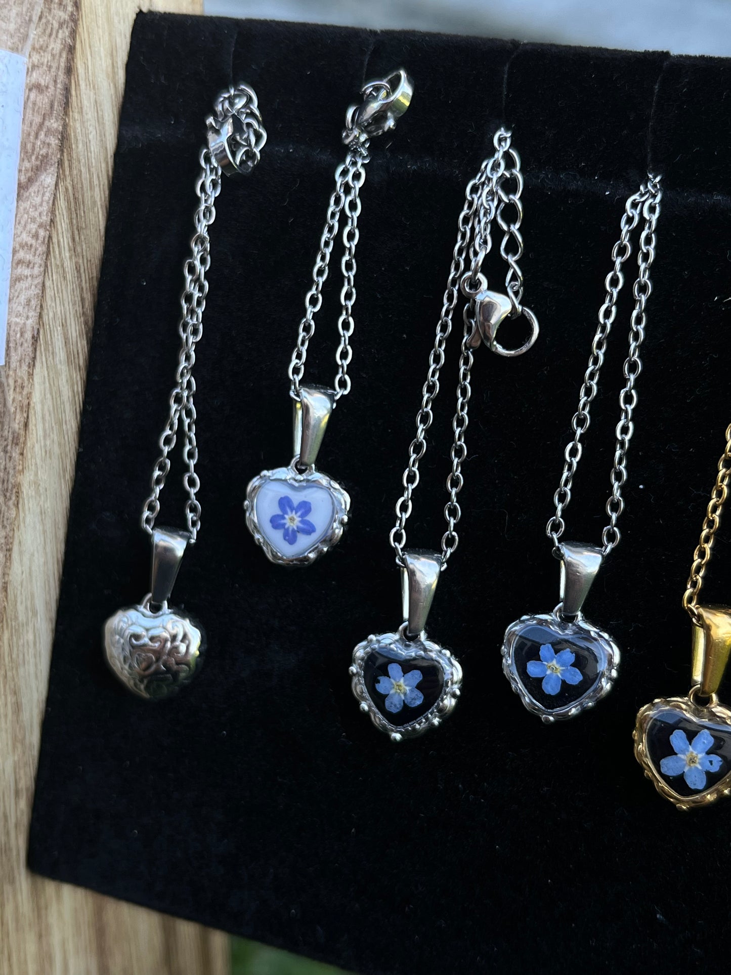Collier coeur bombé - argenté