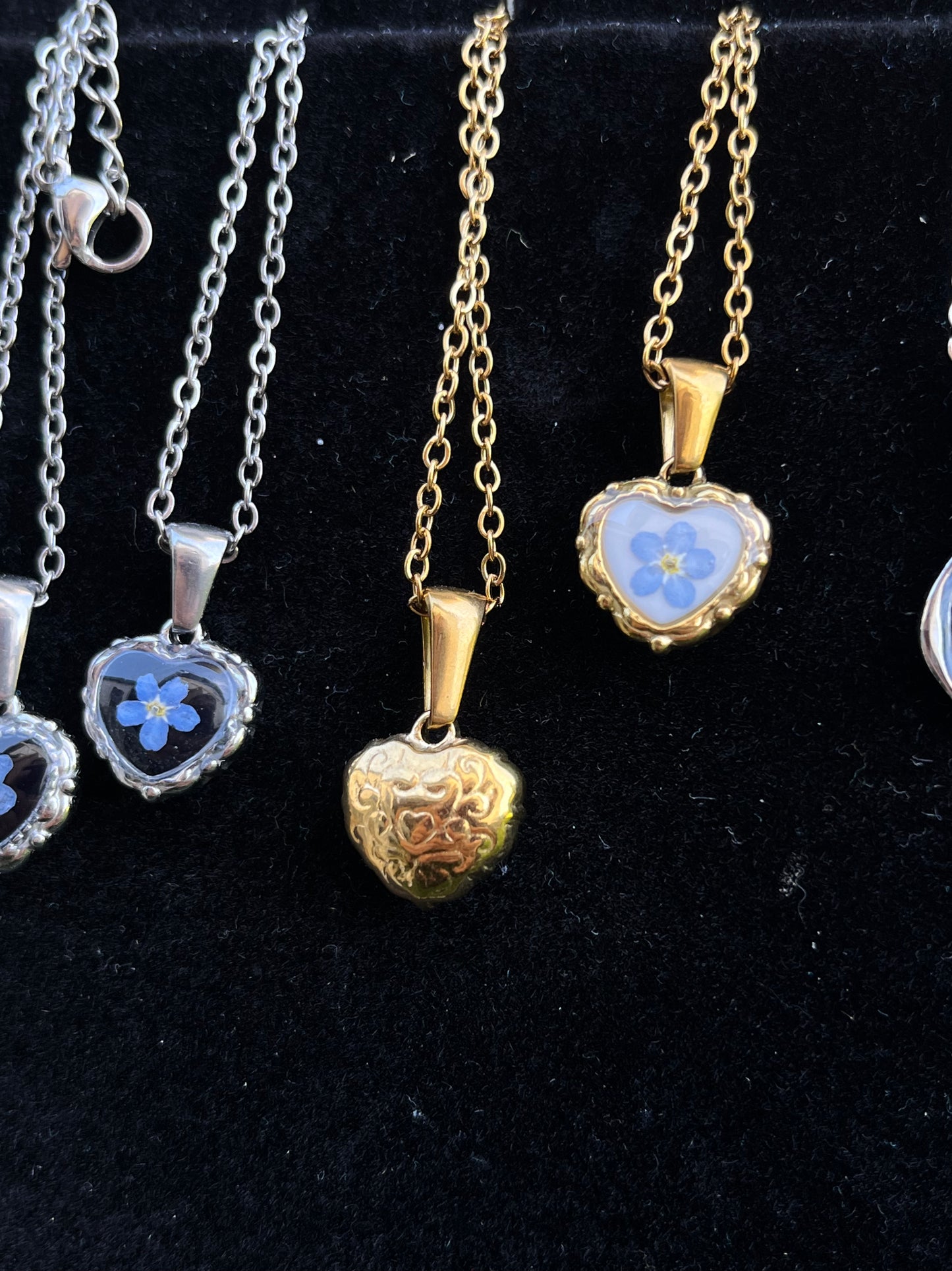 Collier coeur bombé - doré