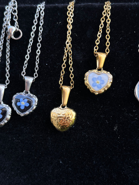 Collier coeur bombé - doré